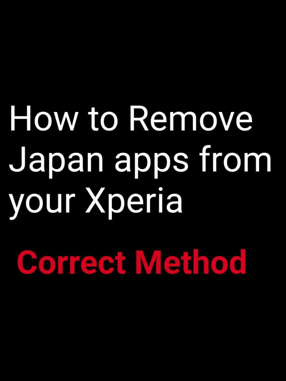How to remove japan apps