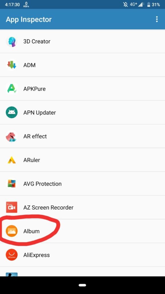 app name