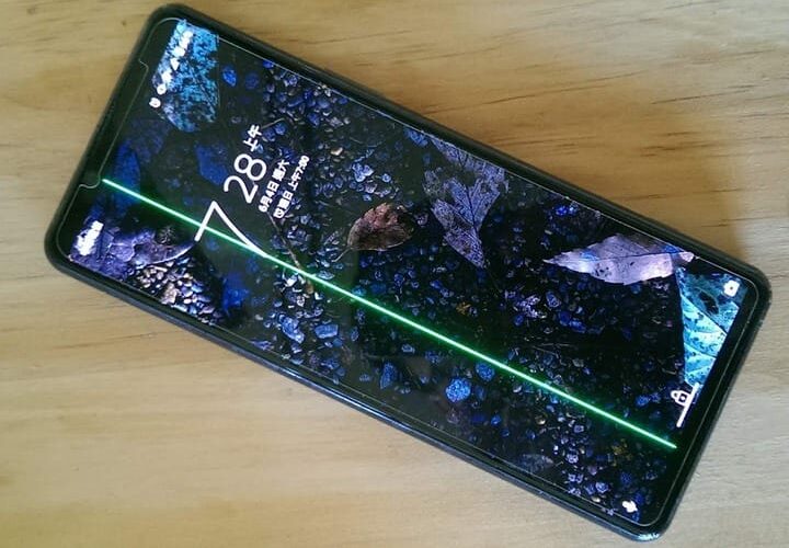 sony xperia 5ii green line
